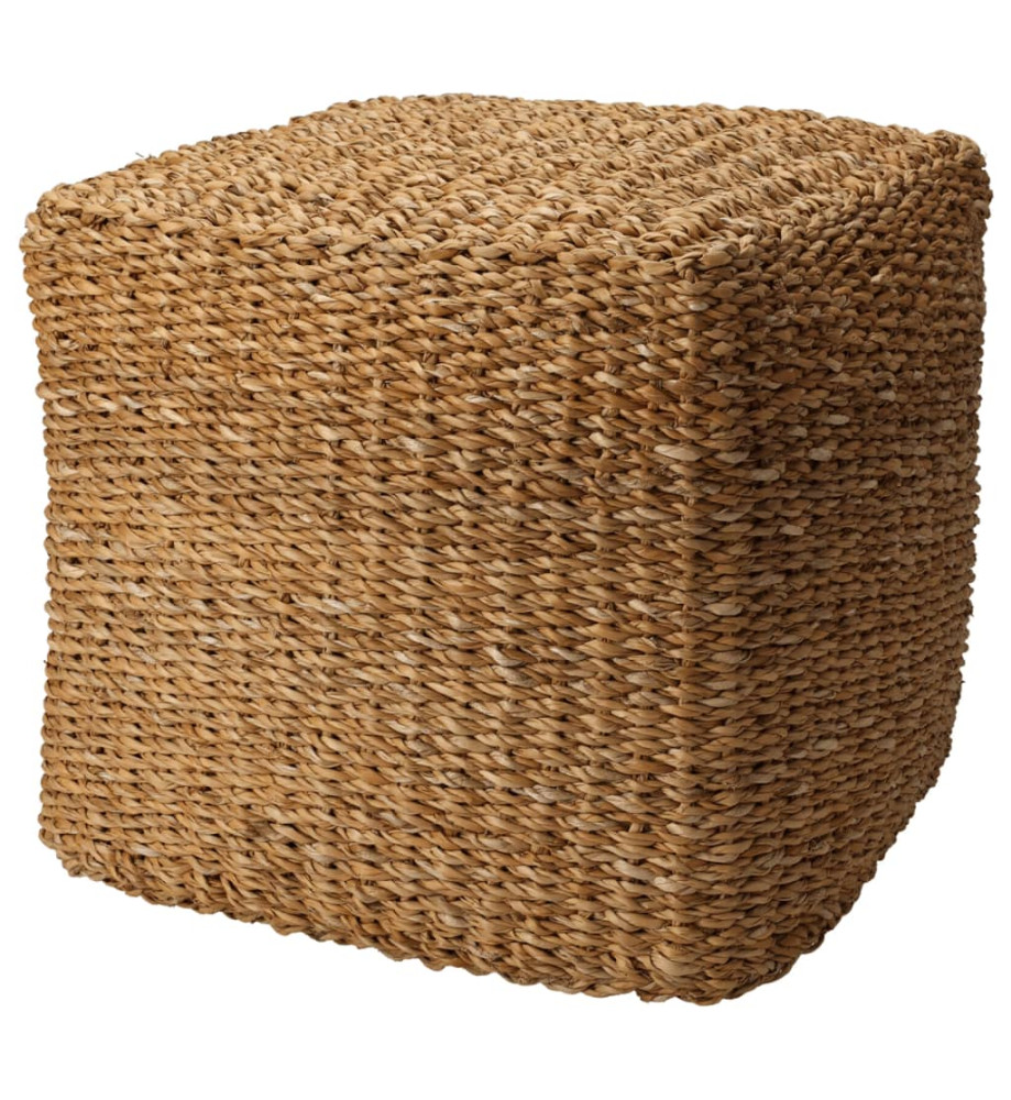 Home&Styling Pouf carré naturel 40x40x38 cm herbe de mer