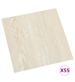 Planches de plancher autoadhésives 55 pcs PVC 5,11 m² Beige