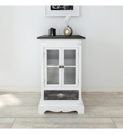 Armoire 2 portes et 1 tiroir Blanc Bois