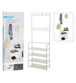 Storage solutions Porte-vêtements avec 4 étagères 60x26x155 cm blanc