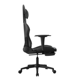 Chaise de jeu avec repose-pied Noir Similicuir