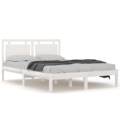 Cadre de lit Blanc Bois massif 180x200 cm Super King