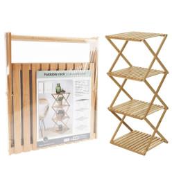 Home&Styling Étagère pliable 4 niveaux bambou