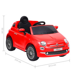 Voiture électrique pour enfants Fiat 500 Rouge