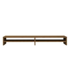 Support de moniteur Marron miel 100x24x13 cm Bois de pin solide