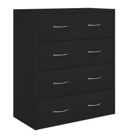 Buffet avec 4 tiroirs 60x30,5x71 cm Noir