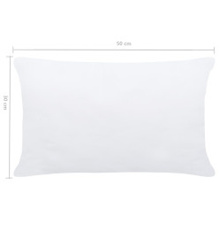 Garnitures de coussin 2 pcs 50x30 cm Blanc