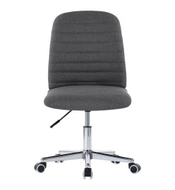 Chaise pivotante de bureau Gris foncé Tissu