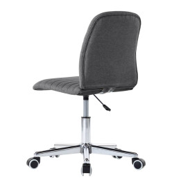 Chaise pivotante de bureau Gris foncé Tissu