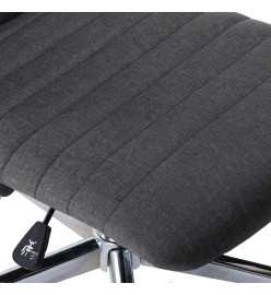 Chaise pivotante de bureau Gris foncé Tissu