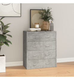 Buffet avec 4 tiroirs 60x30,5x71 cm Gris béton