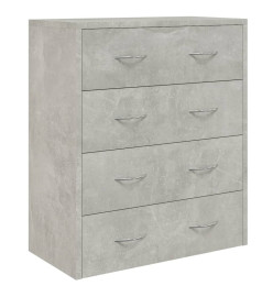 Buffet avec 4 tiroirs 60x30,5x71 cm Gris béton