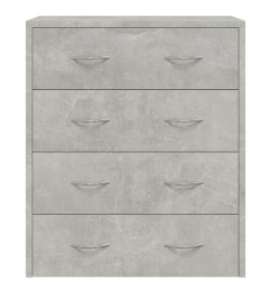 Buffet avec 4 tiroirs 60x30,5x71 cm Gris béton