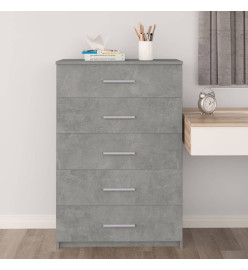 Commode Gris béton 71x35x108 cm Aggloméré