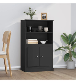 Buffet haut noir 60x35,5x103,5 cm bois d'ingénierie