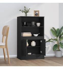 Buffet haut noir 60x35,5x103,5 cm bois d'ingénierie