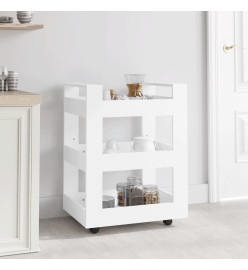 Chariot de cuisine Blanc 60x45x80 cm Bois d'ingénierie