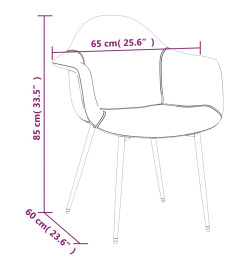 Chaise de salle à manger Gris clair Tissu