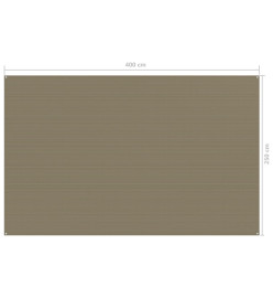 Tapis de tente 250x400 cm Taupe