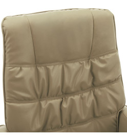 Fauteuil inclinable avec repose-pied Cappuccino Similicuir