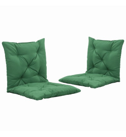 Coussins de chaise pivotante 2 pcs Vert 50 cm