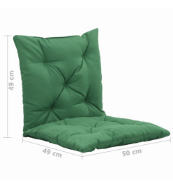 Coussins de chaise pivotante 2 pcs Vert 50 cm