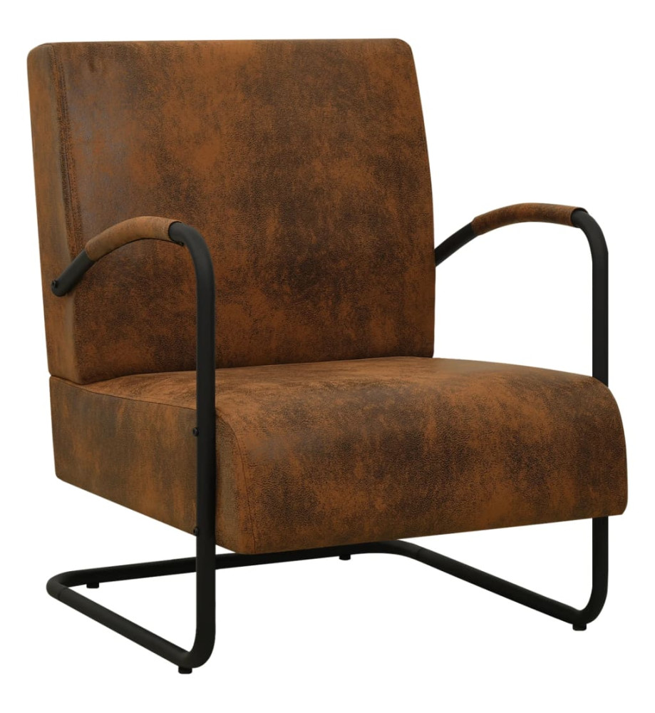 Fauteuil Marron Similicuir daim