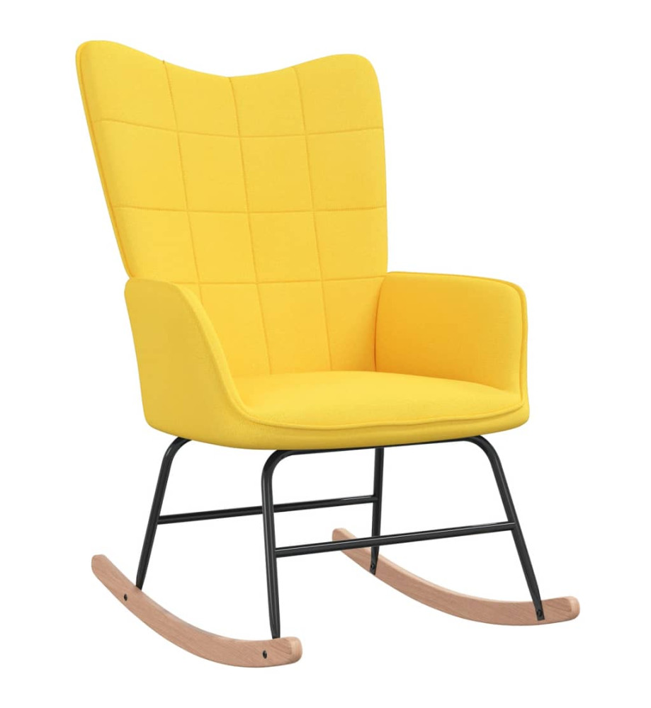 Chaise à bascule Jaune moutarde Tissu