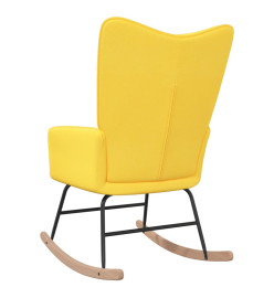 Chaise à bascule Jaune moutarde Tissu