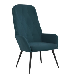 Chaise de relaxation Bleu Velours