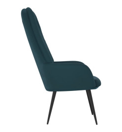 Chaise de relaxation Bleu Velours