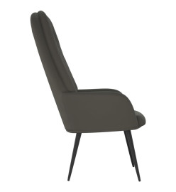 Chaise de relaxation Gris foncé Velours