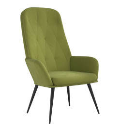 Chaise de relaxation Vert clair Velours