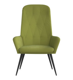 Chaise de relaxation Vert clair Velours