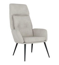 Chaise de relaxation Gris clair Similicuir daim