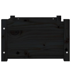 Lit pour chien Noir 55,5x45,5x28 cm Bois massif de pin