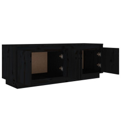 Meuble TV Noir 110x34x40 cm Bois de pin massif