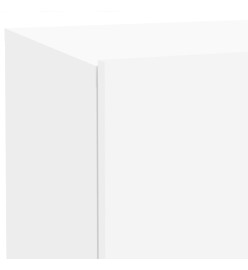 Table de chevet avec lumières LED blanc 70x36x40,5 cm
