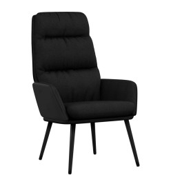 Chaise de relaxation Noir Tissu