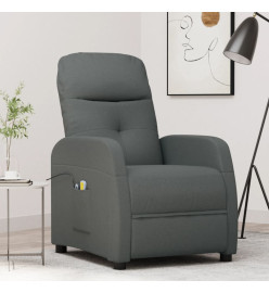 Fauteuil électrique de massage Gris foncé Tissu