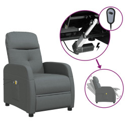 Fauteuil électrique de massage Gris foncé Tissu