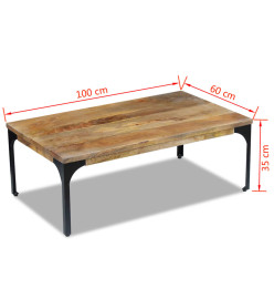 Table basse Bois de manguier 100 x 60 x 35 cm