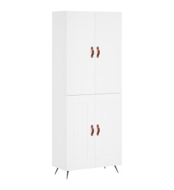 Buffet haut Blanc 69,5x34x180 cm Bois d'ingénierie