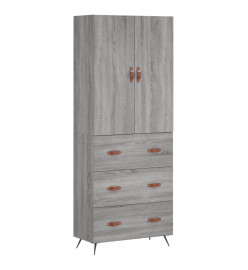 Buffet haut Sonoma gris 69,5x34x180 cm Bois d'ingénierie