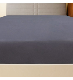 Drap-housse Jersey Anthracite 140x200 cm Coton