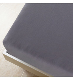 Drap-housse Jersey Anthracite 140x200 cm Coton