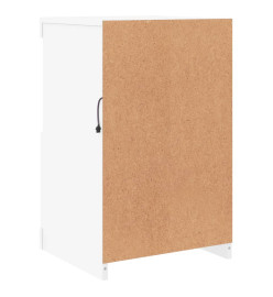 Armoires latérales éclairage LED 2 pcs blanc bois d'ingénierie