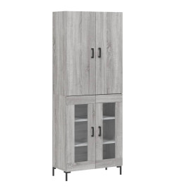 Buffet haut Sonoma gris 69,5x34x180 cm Bois d'ingénierie