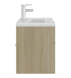 Armoire d'évier avec lavabo intégré Chêne sonoma Aggloméré