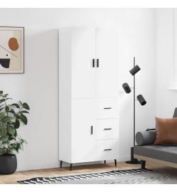 Buffet haut Blanc 69,5x34x180 cm Bois d'ingénierie
